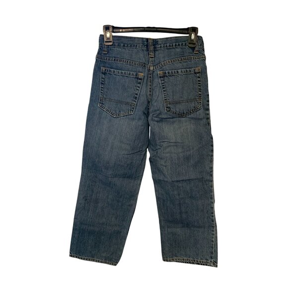 Vintage Old Navy Boys Size 10 Husky Straight Leg Jeans Distressed Grunge Adjusta - Picture 3 of 3